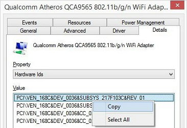 atheros ar9285 802.11b/g/n wifi adapter